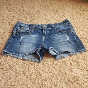 Distressed Denim shorts