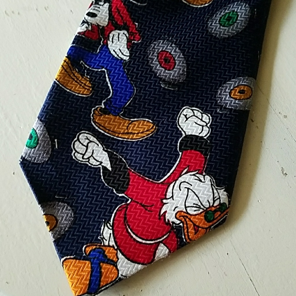 Mickey and friends men's navy blue tie