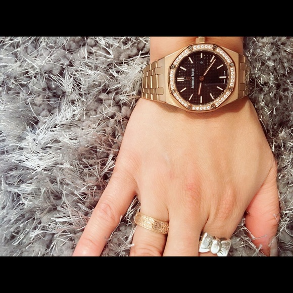 Auth audemars piguet royal oak 18k ROSE GOLD/diamd - Picture 5 of 7