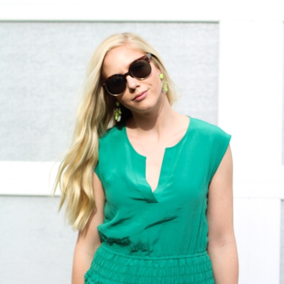 Green J. Crew Dress Size 4 - Picture 2 of 6