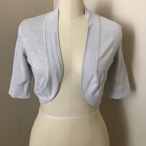 Like New- white with silver glimmers bolero-Med.