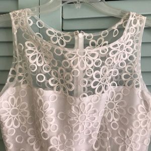 White South Moon Under Dress with Sheer overlay