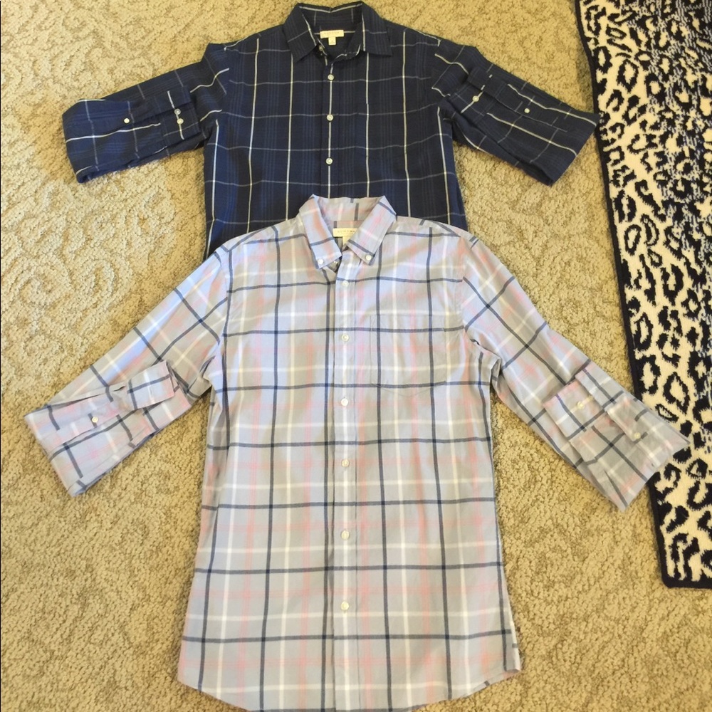 NWOT SET OF 2 MENS ALL COTTON SHIRTS SIZE SMALL