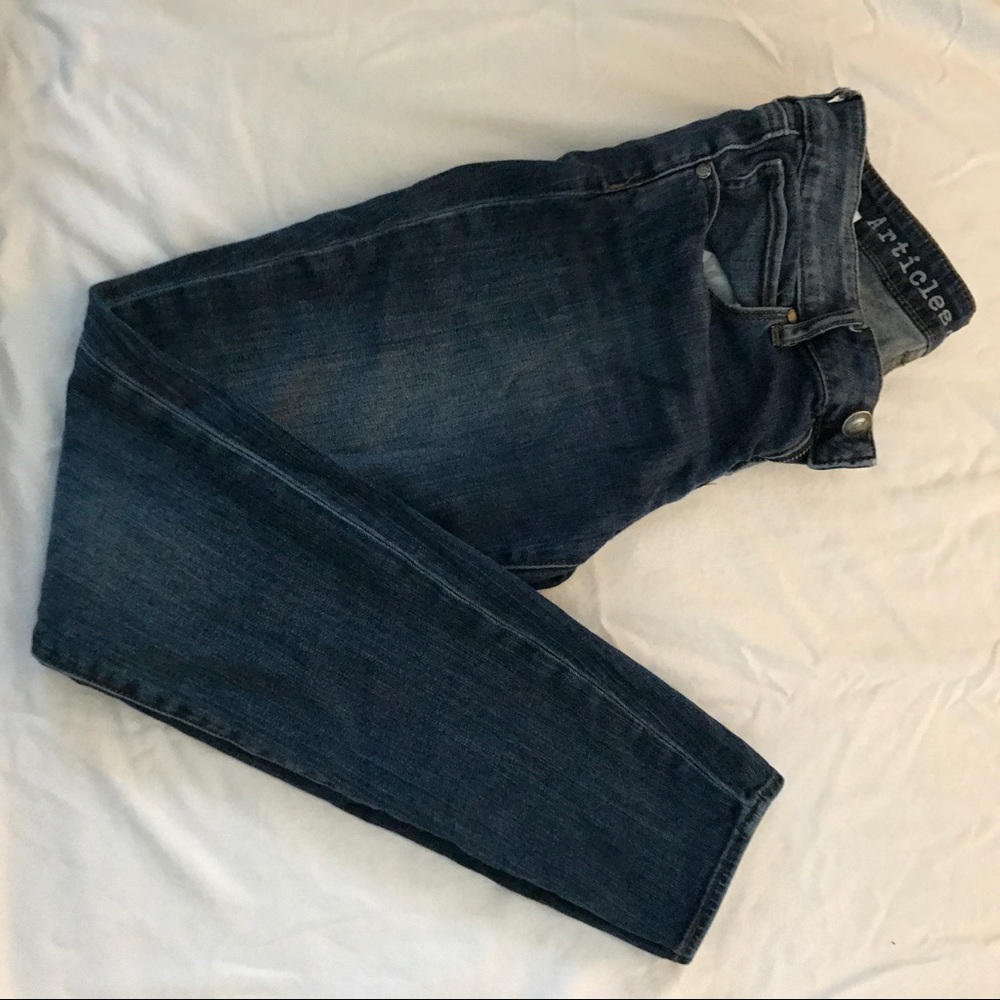 WOMENS ARTICLE OF SOCIETY DARK BLUE JEANS SIZE 26