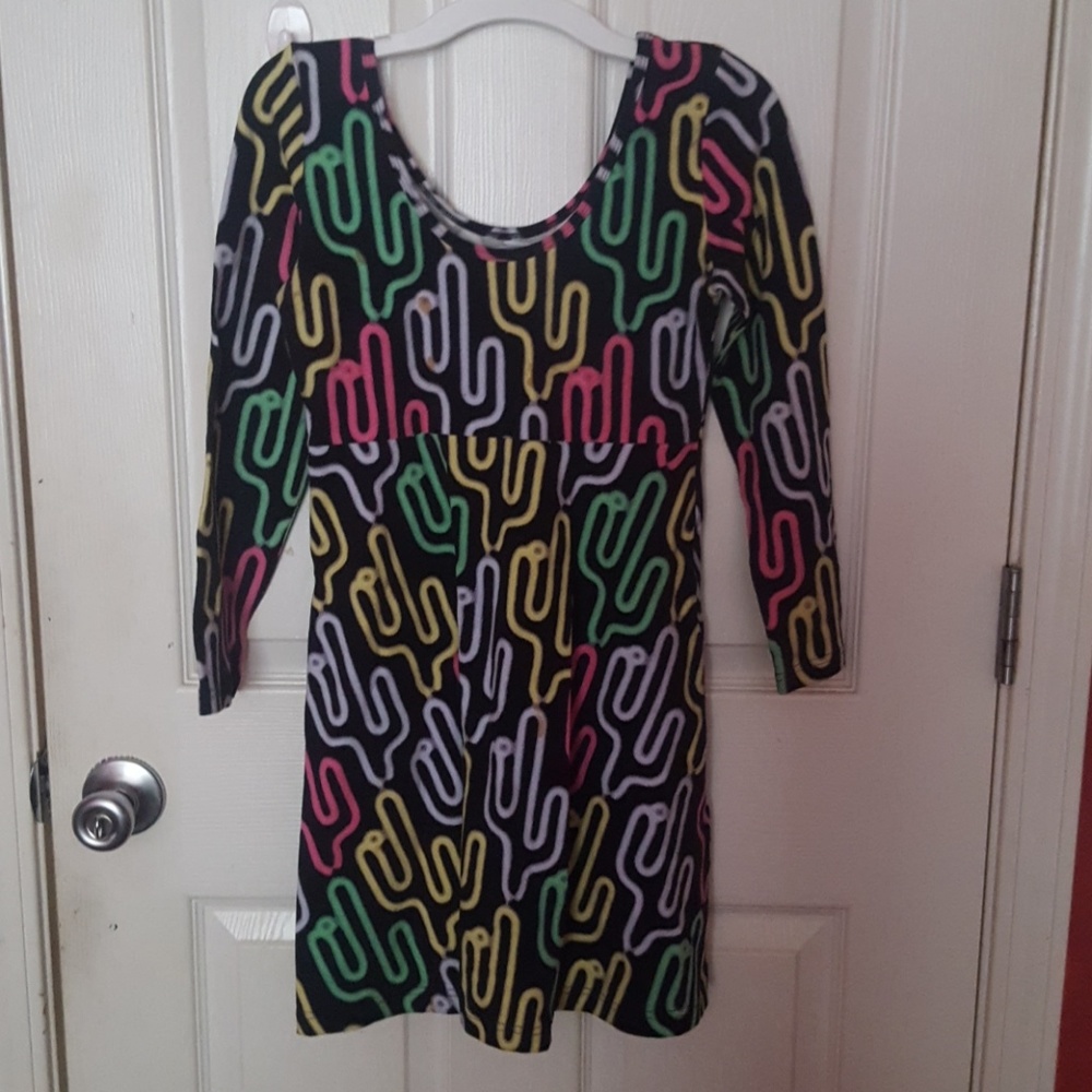 Joyrich neon cactus skater dress