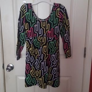 Joyrich neon cactus skater dress