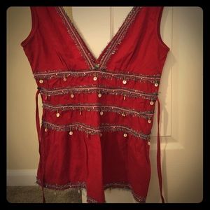Free People red plus more tank