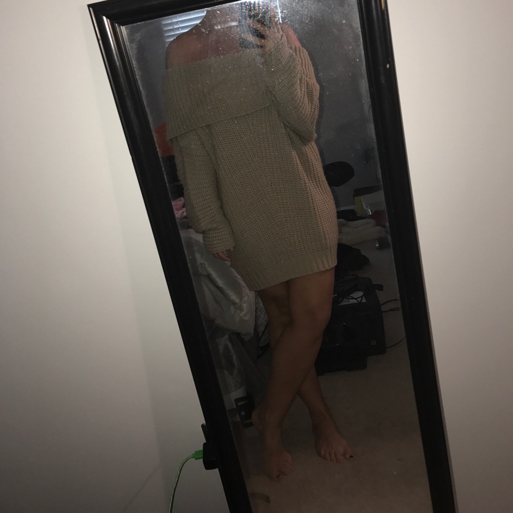 Missguided brown oversized sweater dress - Picture 5 of 5