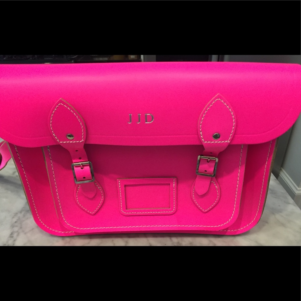 Neon pink Cambridge Satchel Co