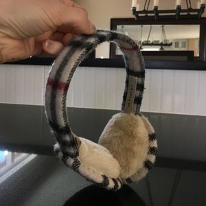Burberry Ear Muffs 100% Cashmere One Size