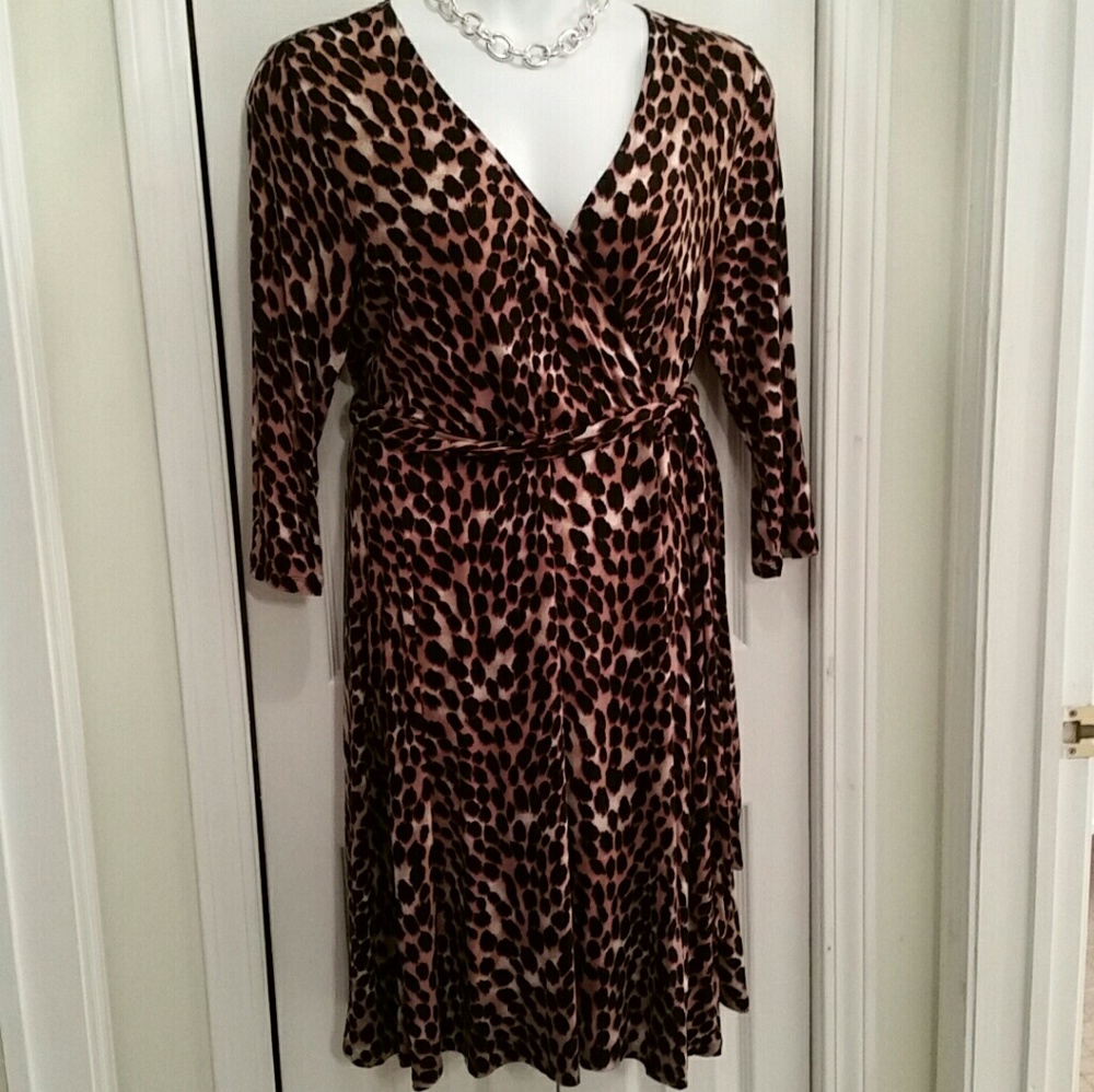 Animal print Wrap dress