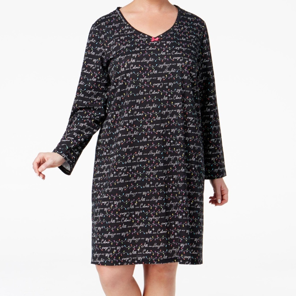 Charter Club Knit Sleepshirt Socks New Plus Sz XXL