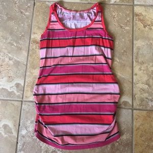 Motherhood Maternity pink and red striped tank
