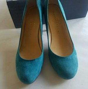 Ivanka trump heels blue suede size 6