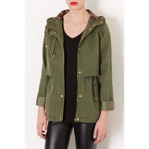 Topshop green lightweight cotton jacket