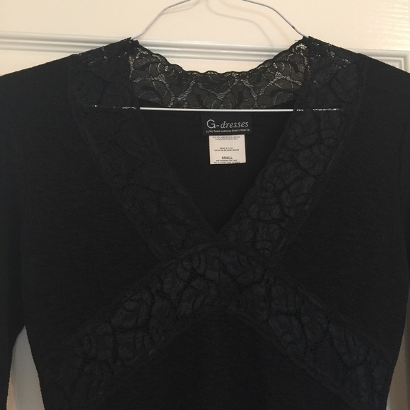 Black Dress with Lace - Picture 3 of 8