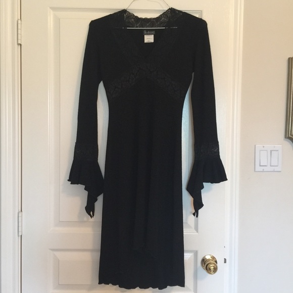 Black Dress with Lace - Picture 1 of 8