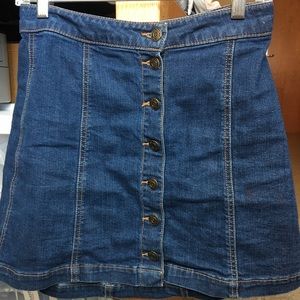 A-line denim/jean skirt