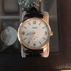 Fossil Watch (Croc. Leather)