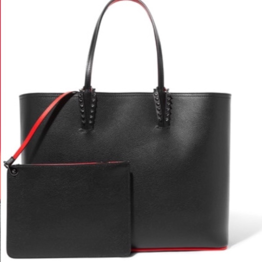 Christian Louboutin Cabata spiked texturedleather