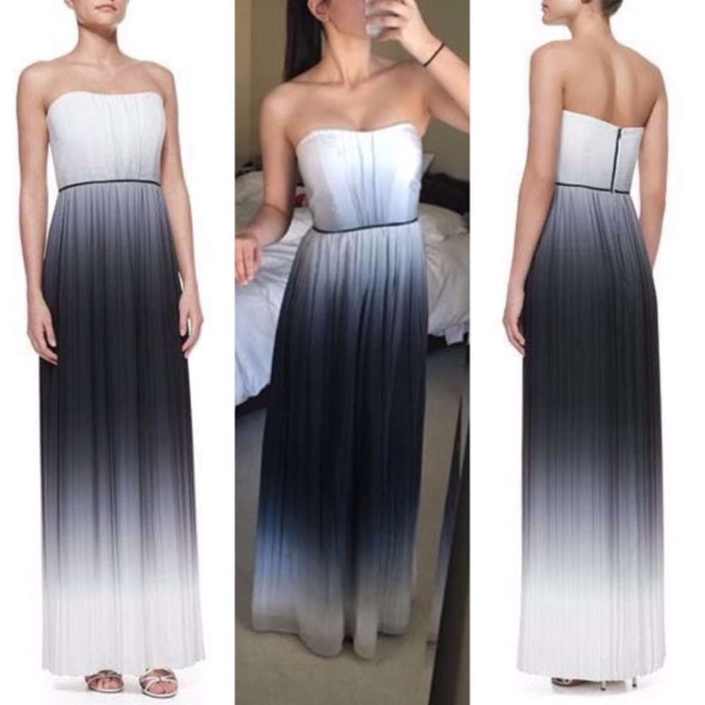 Milly Monica ombré strapless maxi gown