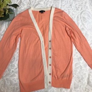 The Limited Peach Cotton Cardigan