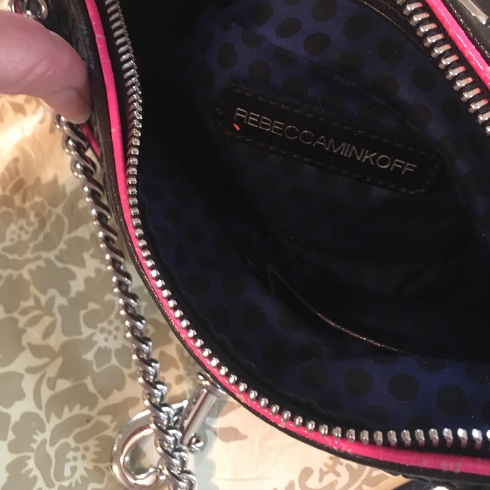 Rebecca Minkoff Black and pink bag. Used - Picture 2 of 6