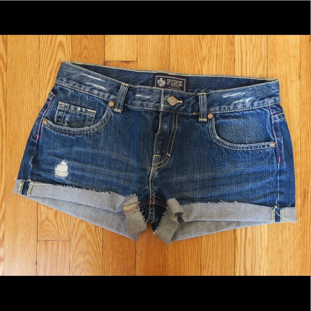 VICTORIAS SECRET PINK Denim Jean Shorts NWT Size 6