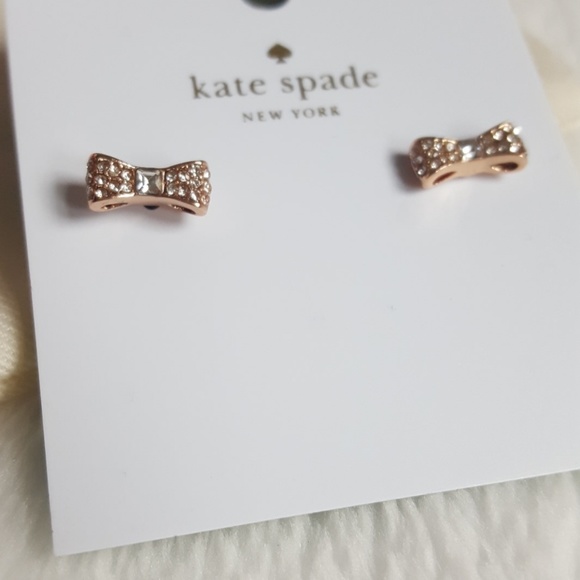 🎀NWT🎀 Kate Spade Rose Gold Bow Earrings - Picture 2 of 3