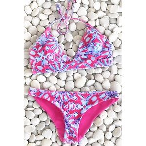 Pink Halter Bikini