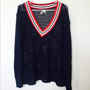 Free People Navy School Girl Sweater