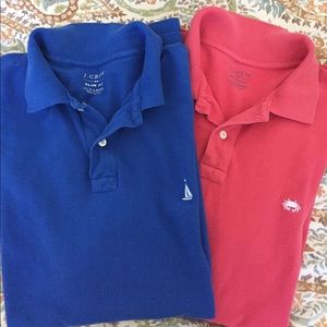Two Men’s J. Crew Factory Polos