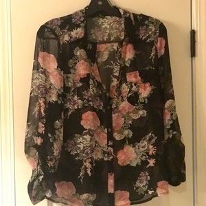 Classy floral button up