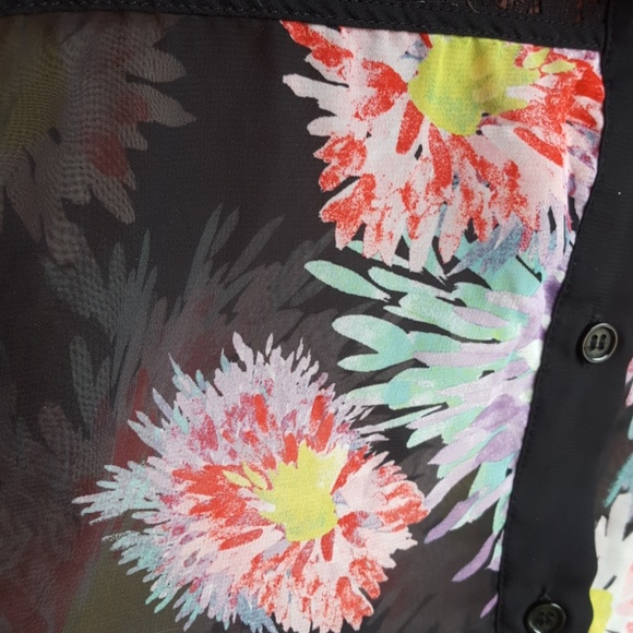 Printed sheer blouse - Picture 4 of 6