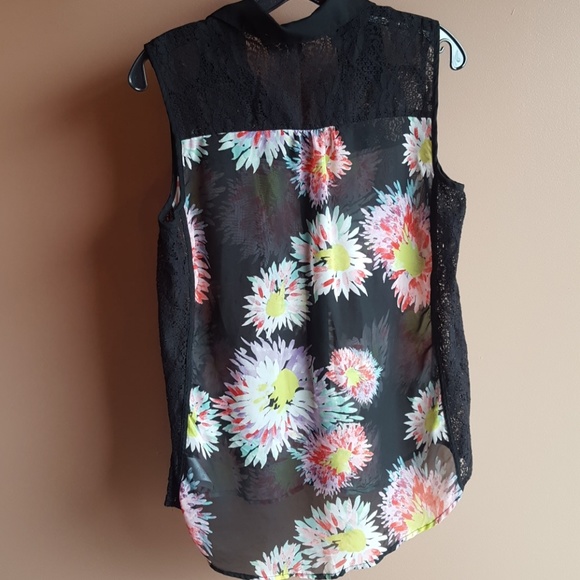 Printed sheer blouse - Picture 5 of 6