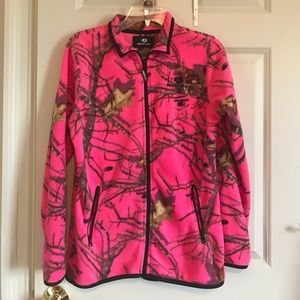 Missy oak pink camo zip up sweatshirt