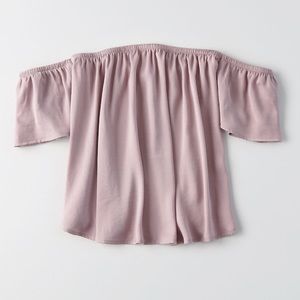 American Eagle silky off-the-shoulder top