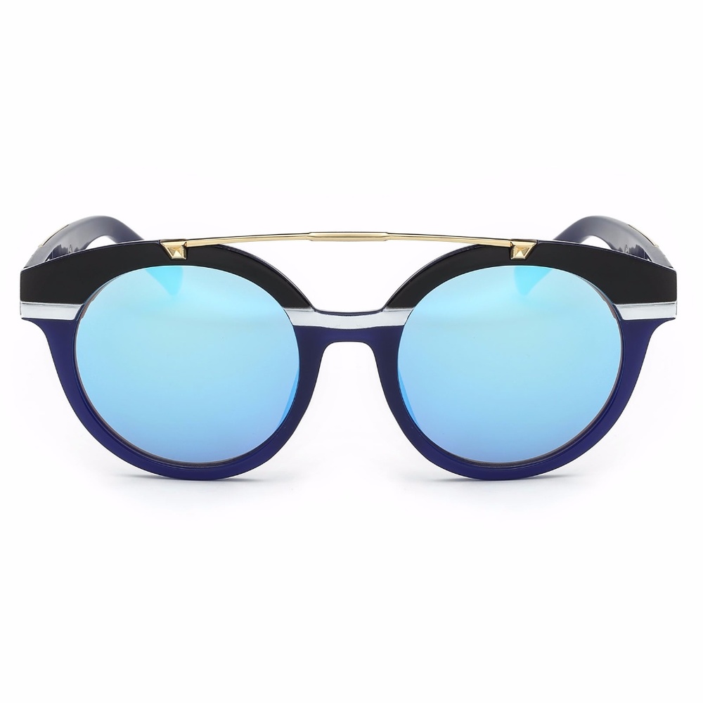 COLLINS - MIRRORED NAUTICAL STRIPED SUNGLASSES