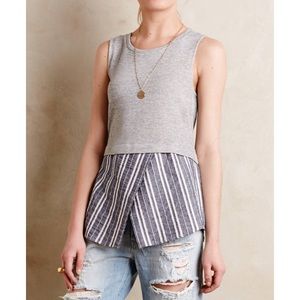 Anthropologie Blue Ashton Sunday In Brooklyn Top