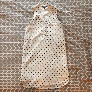 B&W Polka Dot Shirt Dress