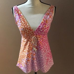 J. CREW Deep V Cotton/Silk Top