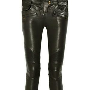 Genuine lambskin leather pants