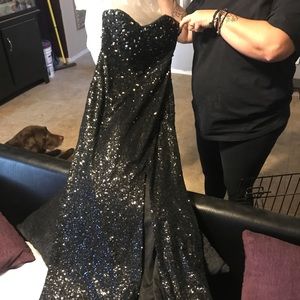 Fancy black dress, prom, homecoming, wedding