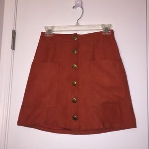 Orange high wasted skirt