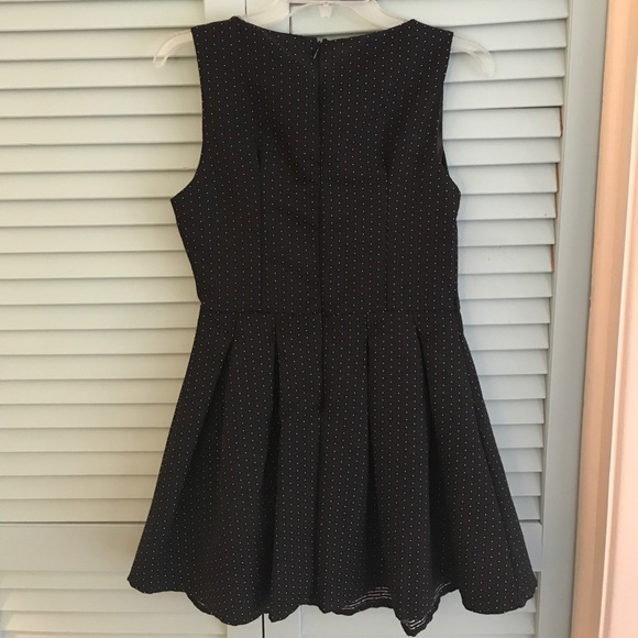 Black Flair Dress with Silver Dots - Picture 2 of 3