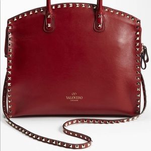 Valentino Rockstud Vitello Dome Large Purse