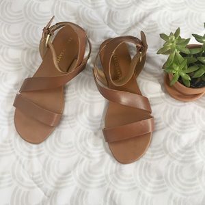 Franco Sarto Gustar Flat Leather Sandals