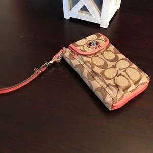 Coral Coach Wallet