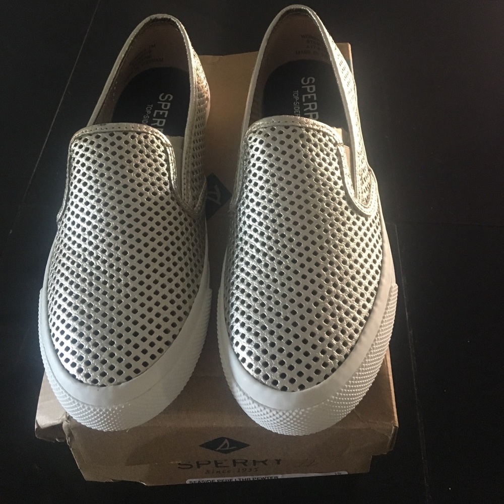 Sperry Pewter Loafers