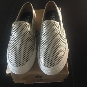Sperry Pewter Loafers